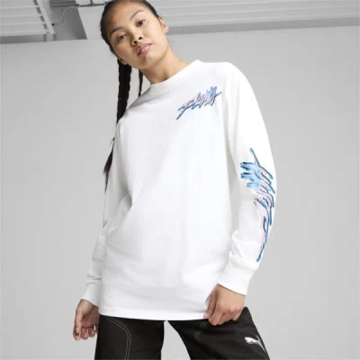 Puma Cherry On Top Women's Long Sleeve Basketball T-shirt In White