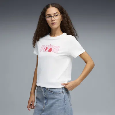 Puma Cherry Women's T-shirt In White