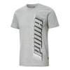 Puma Chest Large Logo Printed Short Sleeve T-shirt 'grey' In White