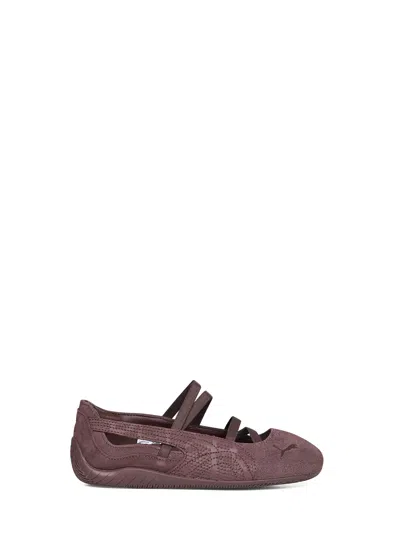 Puma Chocolate Brown Suede Speedcat Ballet Ballet Flats