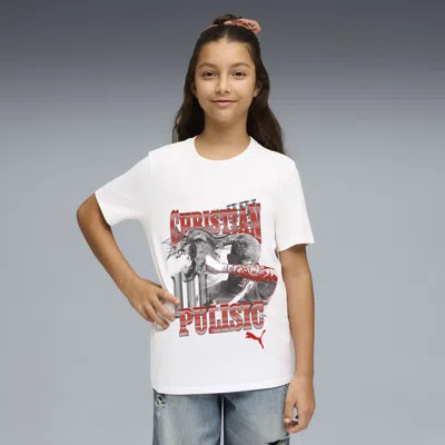 Puma Christian Pulisic American Dream Big Kids' T-shirt In White