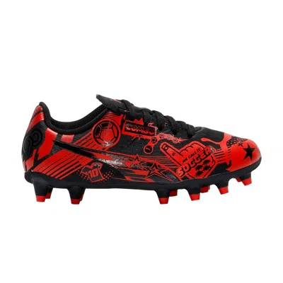 Pre-owned Puma Christian Pulisic X Ultra Legacy Fg/ag Big Kid 'allover Print - Black Red' | Kid's Size 3