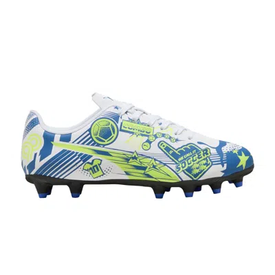 Pre-owned Puma Christian Pulisic X Ultra Legacy Fg/ag Big Kid 'allover Print - Lake Blue Yellow Alert' | Kid's