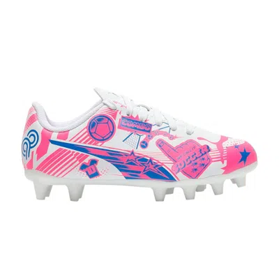 Pre-owned Puma Christian Pulisic X Ultra Legacy Fg/ag Big Kid 'allover Print - Poison Pink Ultra Blue' | Kid's