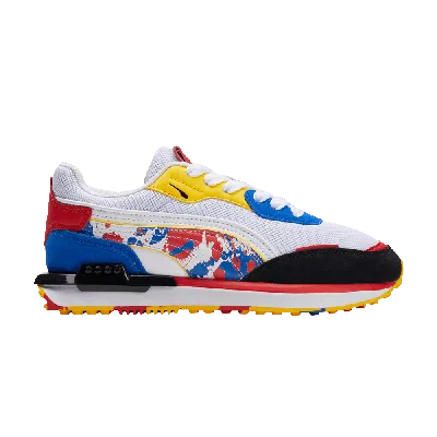 Pre-owned Puma City Rider Splash Jr 'white Dandelion Camo'