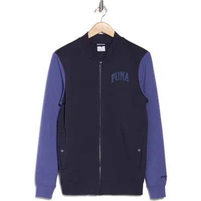 Puma Class Bomber Jacket In New Navy