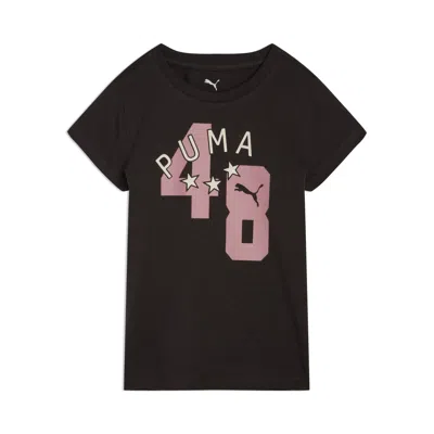 Puma Class Pack Big Kids' Cotton Jersey T-shirt In Gray