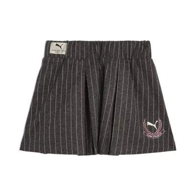 Puma Class Pack Big Kids' Faux Wool Shorts In Gray