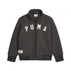 Puma Class Pack Big Kids' Faux Wool Track Jacket In Gray