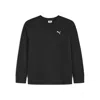 Puma Class Pack Big Kids' Fleece Crewneck Sweatshirt In Black