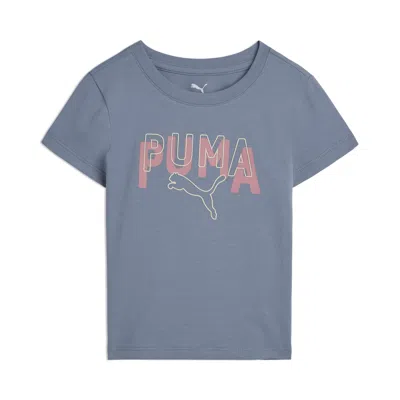 Puma Class Pack Big Kids' Stretch Baby T-shirt In Blue