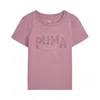 Puma Class Pack Big Kids' Stretch Baby T-shirt In Pink