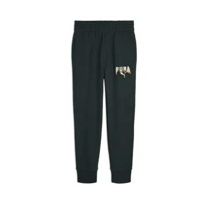 Puma Class Pack Little Kids' French Terry Joggers Pant In Green