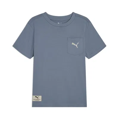 Puma Class Pack Little Kids' Pocket T-shirt In Gray