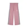 Puma Kids' Stripe Wide Leg Pull-on Pants In Pink