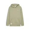 Puma Relaxed Fit Waffle Hoodie In Green