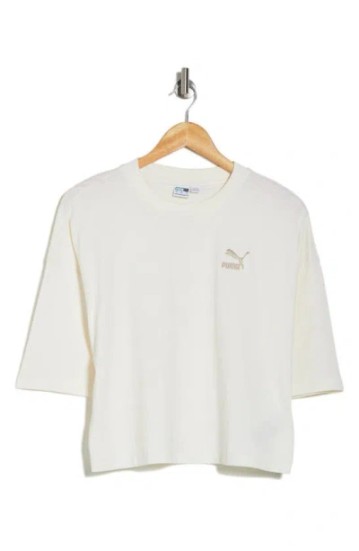 Puma Classic Oversize Crop T-shirt In White