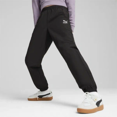 Puma Classics Big Kids' Relaxed Pants Shoes In Black