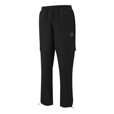 Puma Classics Cargo Pants 'black' In Blue