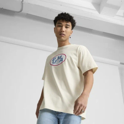 Puma Classics Expedition Logo Men's T-shirt In Neutral