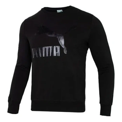 Puma Classics Logo Crew Neck Sweater 'black'