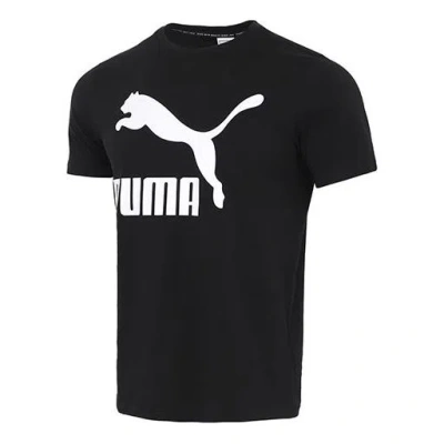 PUMA PUMA CLASSICS LOGO T-SHIRT 'BLACK WHITE'