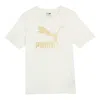 Puma Classics Logo T-shirt 'white' In Neutral