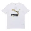 Puma Classics Logo T-shirt 'white Gold Black'