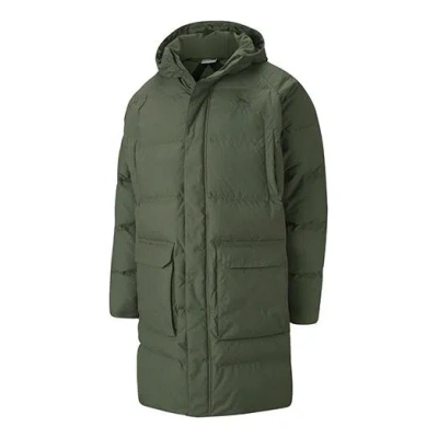 Puma Classics Long Down Jacket 'army Green'