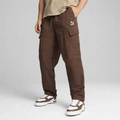 Puma Men's Standard-fit Classics Cargo Pants In Espresso Brown