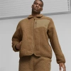 Puma Men's Classic Zip Front Fleece Jacket In Chocolate Chip