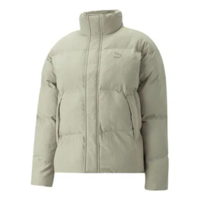 Puma Classics Oversized Polyball Puffer Jacket 'green' In Gray
