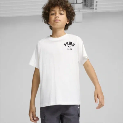 Puma Classics Play Loud Big Kids' T-shirt In White