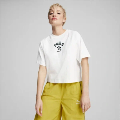 Puma Classics Play Loud Women's Relaxed T-shirt In White