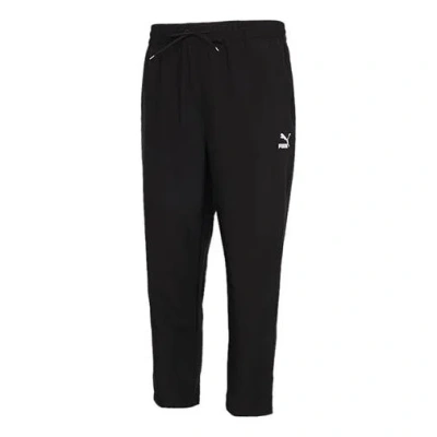 PUMA PUMA CLASSICS SILM TAPERED PANTS 'BLACK WHITE'