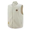 Puma Classics Street Sport Sherpa Vest 'white' In Green
