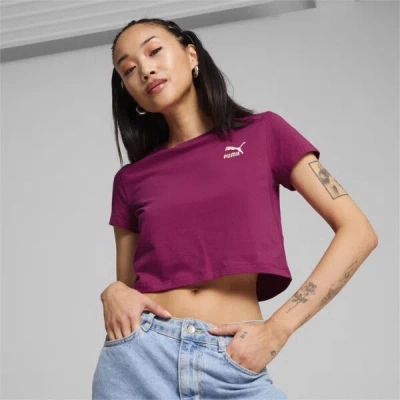 Puma Classics Women's Baby T-shirt In Magenta Gleam