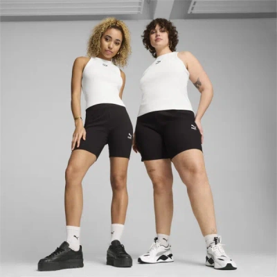Puma Classics Women's Ribbed Short Tights In Black