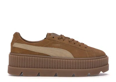 Pre-owned Puma Cleated Creeper Rihanna Fenty (women's) Sneakers In Golden Brown/lark