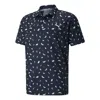 Puma Cloudspun Feather Polo Shirts 'navy White' In Black