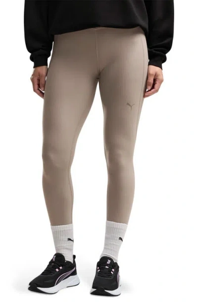 Puma Cloudspun High Waist Performance Tights In Neutral