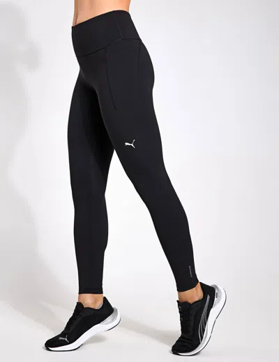 Puma Cloudspun High Waisted Full-length Tights In Black