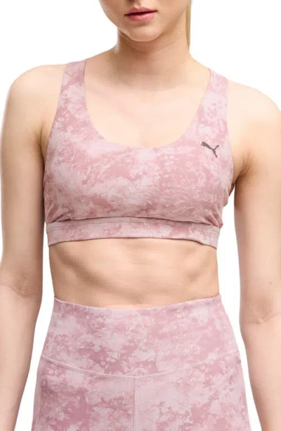 Puma Cloudspun Mid Support Sports Bra In Multi