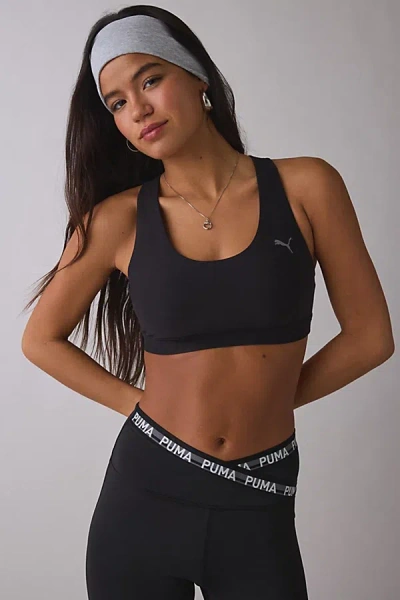 Puma Cloudspun Ultra Soft Mid-impact Sports Bra In Black, Women's At Urban Outfitters
