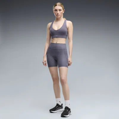 Puma Cloudspun High Waist 6-inch Short Tights In Blue