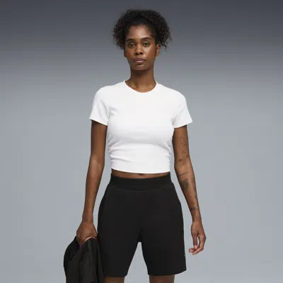 Puma Cloudspun Rib T-shirt In White