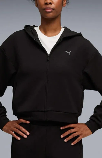 Puma Cloudspun Zip Hoodie In Black