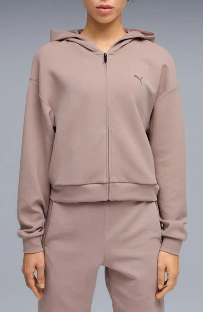 Puma Cloudspun Zip Hoodie In Neutral