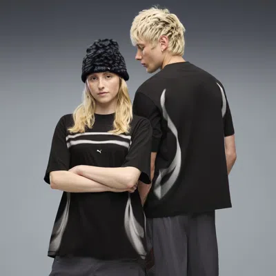 Puma Clrt Graphic T-shirt In Black