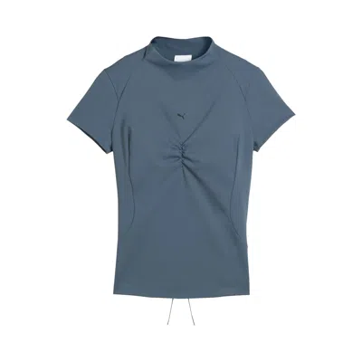 Pre-owned Puma Clrt Laced Top 'evening Blue' | Women's Size S